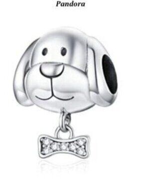 Pandora Dog Charm 925 Sterling Silver Charm Compatible with Pandora NEW